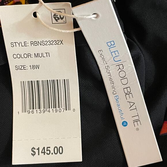 Bleu Rod Beattie Women's Night Safari Lace Down Swimsuit multi 18W - Picture 10 of 10